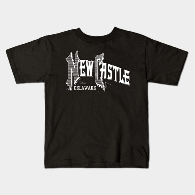 Vintage New Castle, DE Kids T-Shirt by DonDota